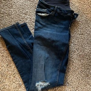 Old Navy Maternity Skinny Rockstar Destructed